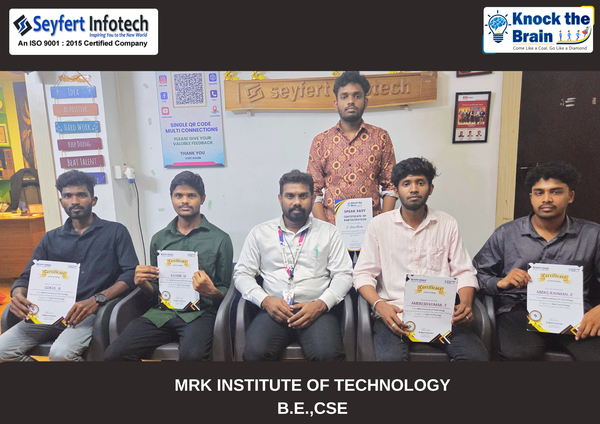 Knock The Brain internship activity in Pondicherry