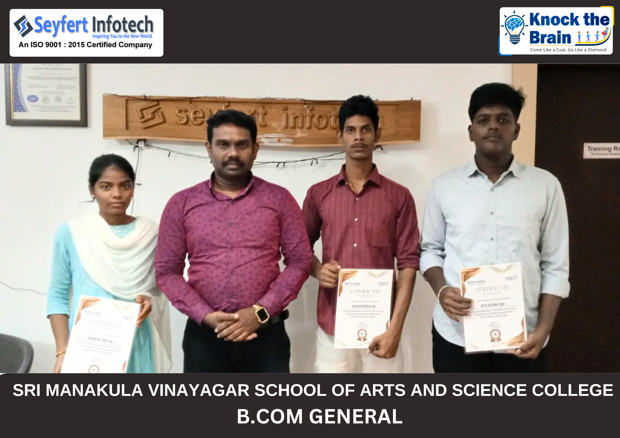 Knock The Brain internship activity in Pondicherry